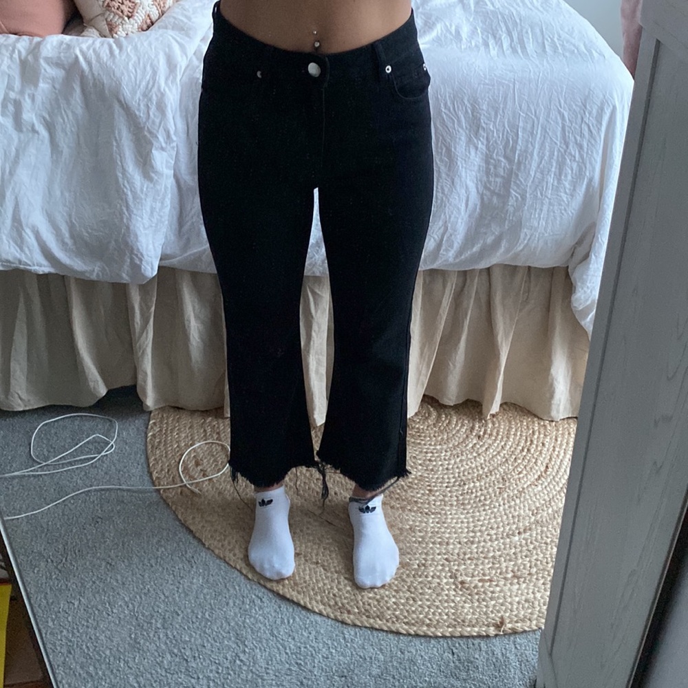 ASOS jeans wide leg mid rise
